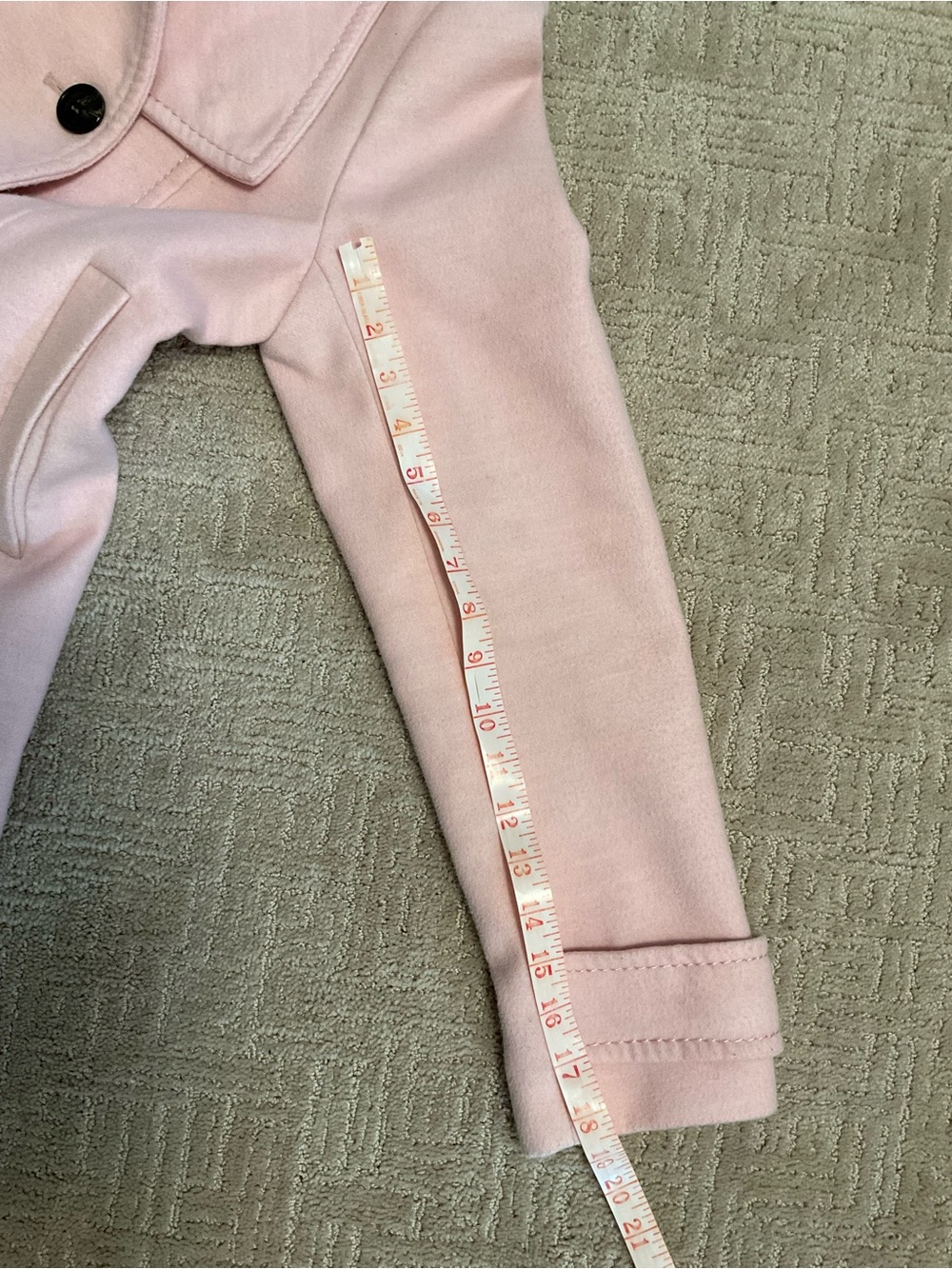 💕 H&M Pink Peacoat Sz 12 Double Breasted EUC Minimalist Coquette Classic Chic - Picture 14 of 14